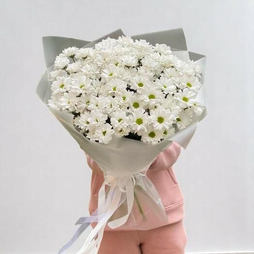 Spring White Daisy Bouquet – Elegant Fresh Chrysanthemums for Any Occasion