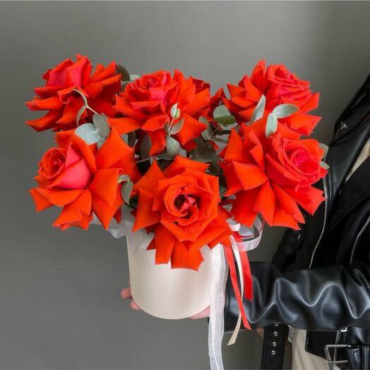 Boîte de roses françaises