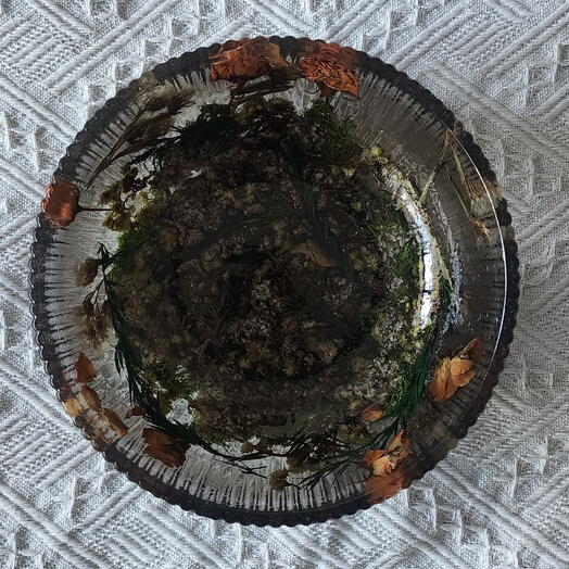 Ridged orange roses bowl