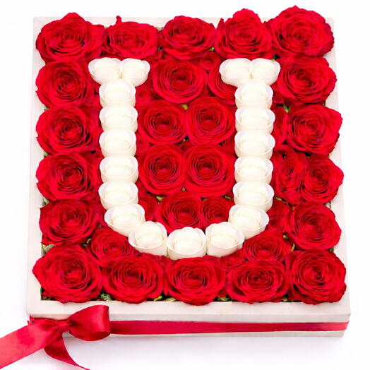 Фирменная роза в форме буквы U