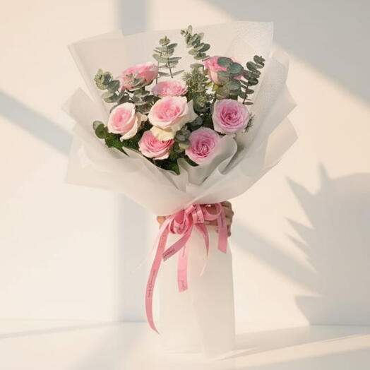 Esperance Pink Rose   Eucalyptus Bouquet