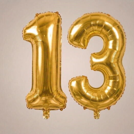 بالونة هيليوم رقم 13 زرقاء مقاس 32 بوصة – تزيين عيد ميلاد/ذكرى | أبو ظبي
