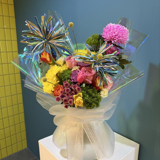 ألعاب نارية - باقة زهور ملونة