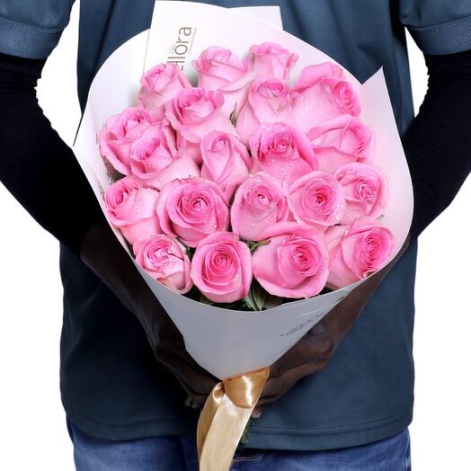 21 Pink Roses Bouquets - 3914