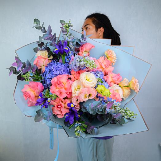 Одержимая леди смешанный букет цветов-5485