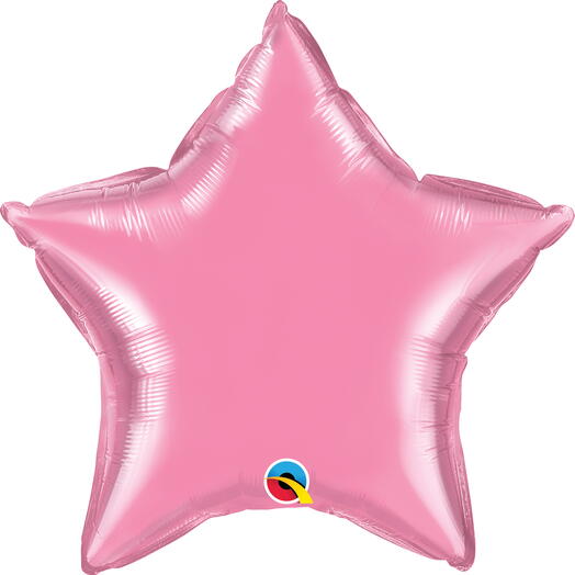 Light Pink Star Helium Foil Balloon