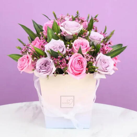 Коробка «Королева красоты» с 21 розой