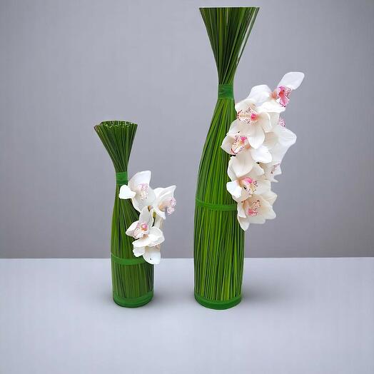 Modern Elegance Grass   Orchid Arrangement