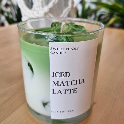 Свеча «Матча-латте со льдом»