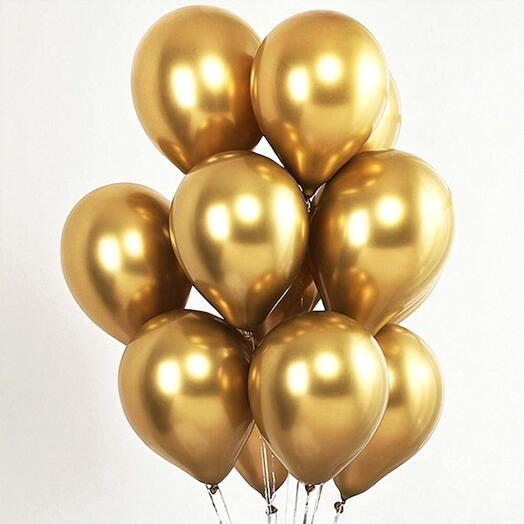 Ballons en latex dorés à l'hélium - 20 pièces