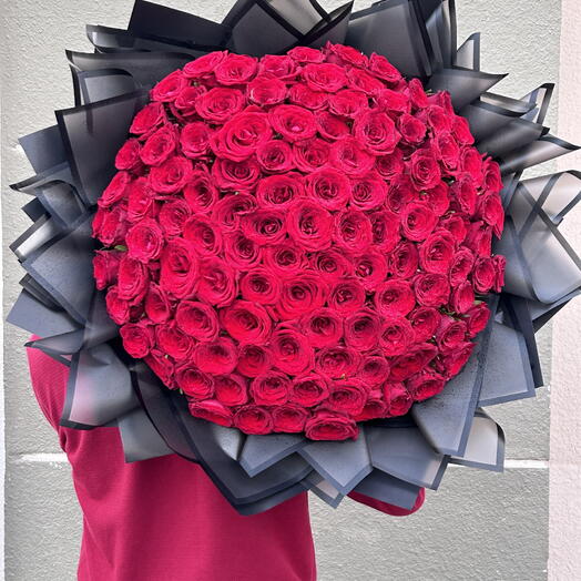 Bouquet de 101 roses rouges
