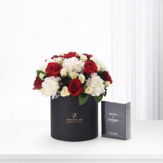 Red Sands Bloom Black Box with Bleu De Chanel Perfume