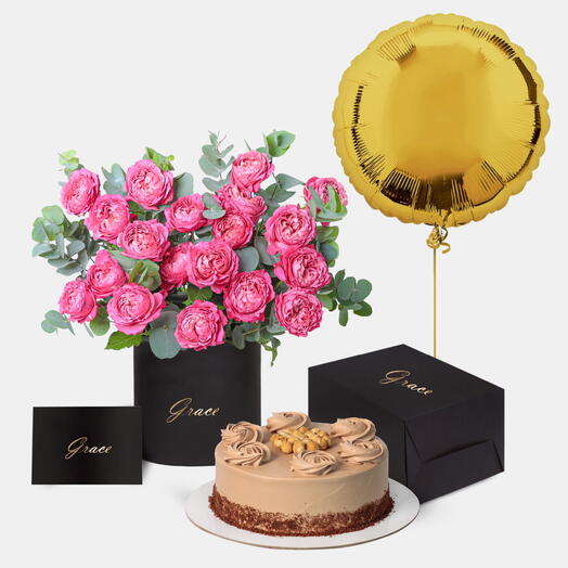 Набор Julieta Spray Pink в коробке с тортом Nutella