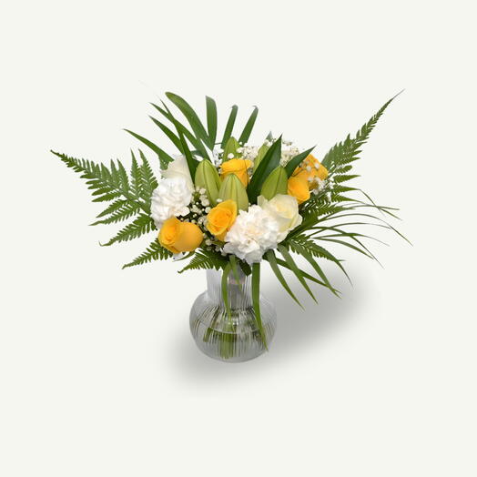 Penelope Arrangement in a Clear Vase