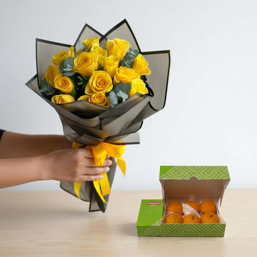 15 Yellow Roses   Bikanervala Laddus Gift | Order Today