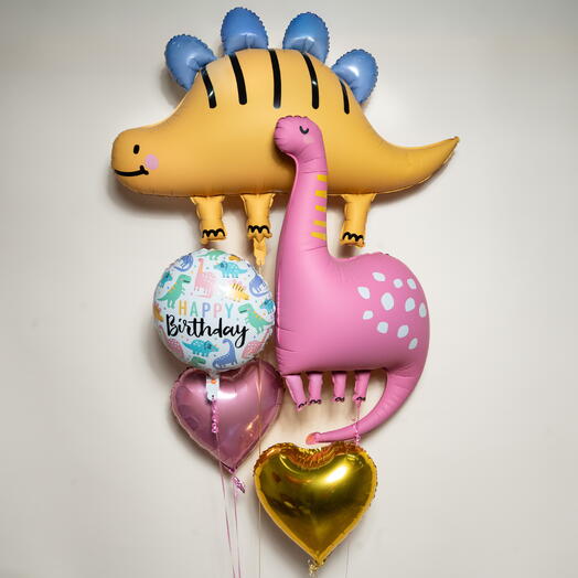 Вечеринка «Джунгли и динозавры»  Набор фольгированных шаров «С Днём Рождения»  7369