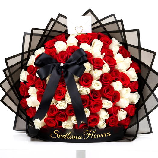 Вечный Контраст – 101 роза