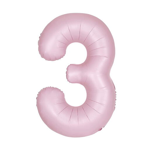 Number 3 pink balloon