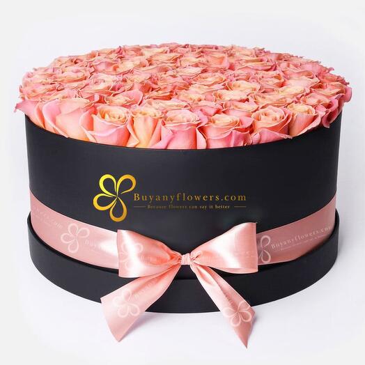 Lovely Peach Roses Arrangement