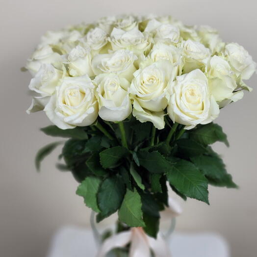 White roses in a vase