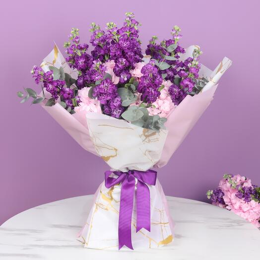 Standing Beauty 21 Букет из маттиолы и гортензии