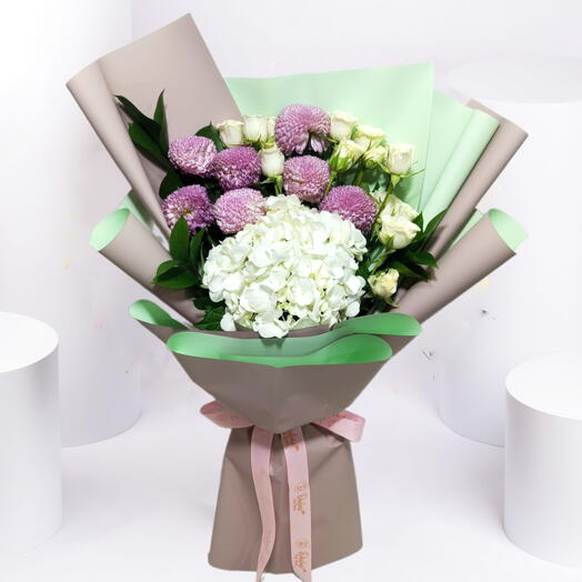 Букет "Розовая дымка"