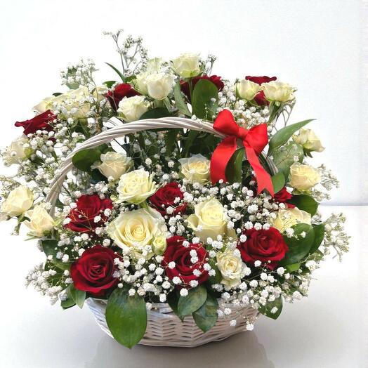 Корзина роз любви
