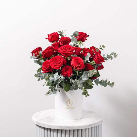 41 Red Roses with Eucalyptus