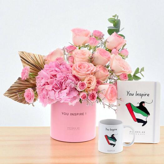 Golden   Pink Inspire Set – Mug   Diary Edition