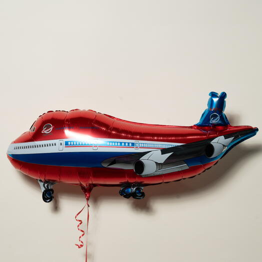 Red Airplane Foil Balloon 7337