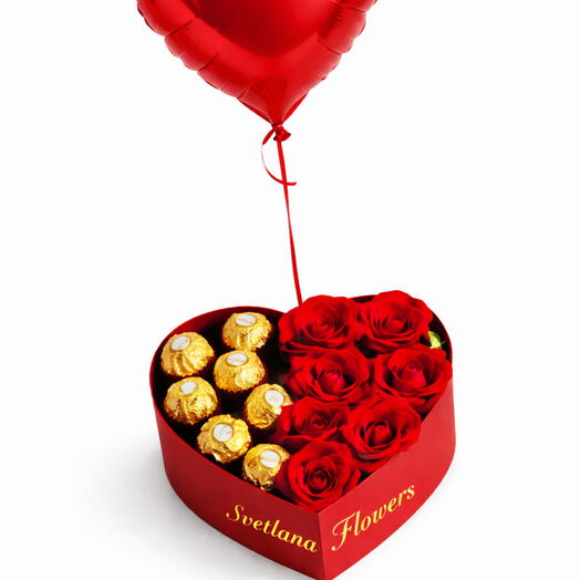 Roses rouges en forme de cœur   Ferrero Surprise