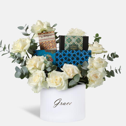 Cesta Mirzam (Bustan Truffle, Barra de chocolate   Dátiles con chocolate)