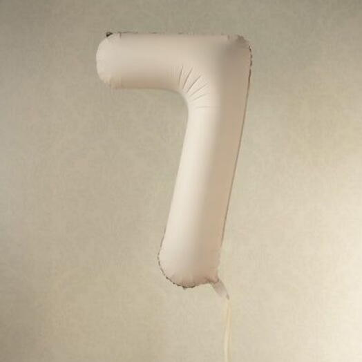 Number 7 beige balloon