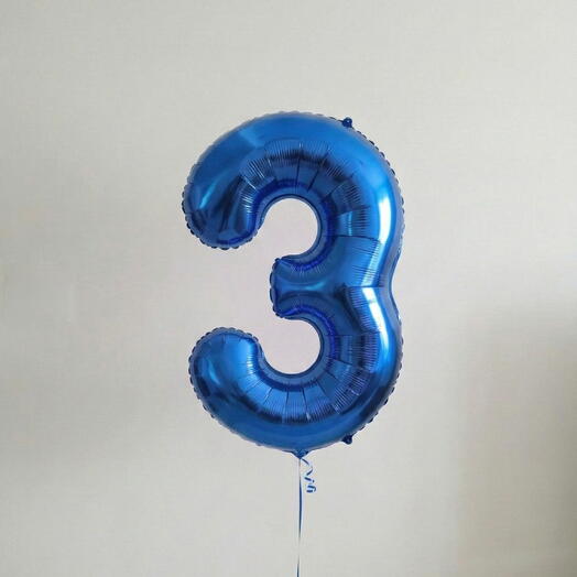 Number 3 Blue Helium Balloon 40 Inch – Giant Celebration Balloon | UAE