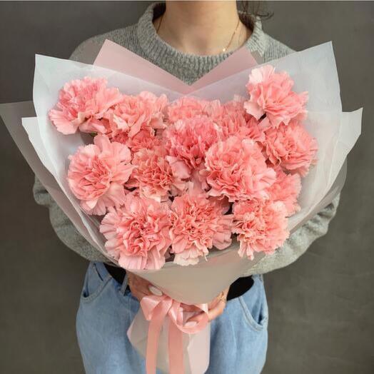 21 Pink Carnations Bouquet -621