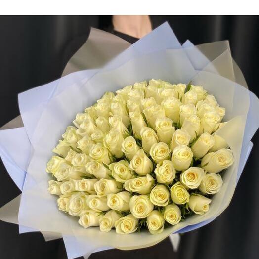 75 white Roses Bouquets -645
