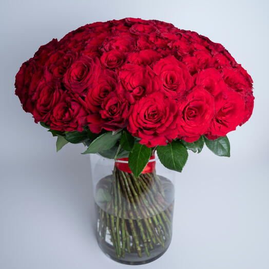 101 Red Roses Vase-1402