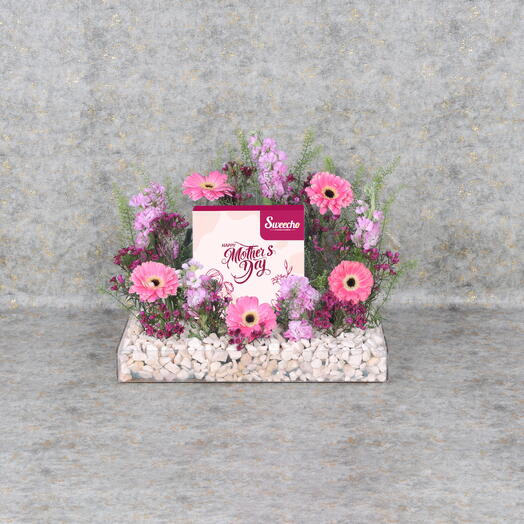 Mothers Day Flower and Chocolate Arrangement