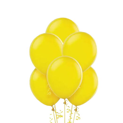Juego de 15 globos de látex amarillos