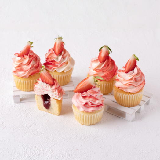 Капкейки Виктория-спонж (6 шт.)