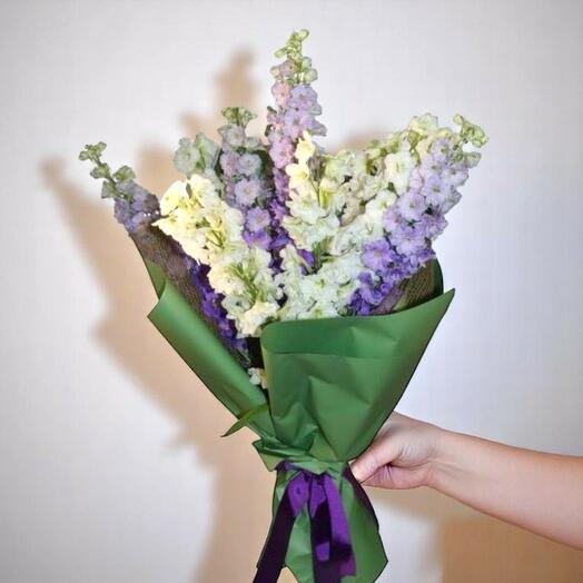 Elegant Delphinium Duo – Purple and White Delphinium Flower Bouquet