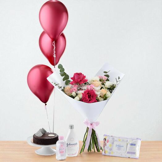 Набор для новорождённого Розовая гармония