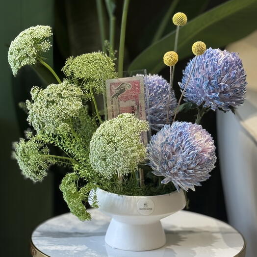 Цветочная композиция «Денежная фортуна»