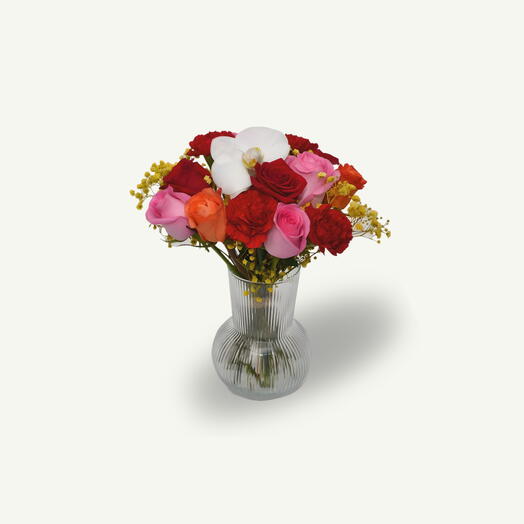 Alice Arrangement in a Clear Vase