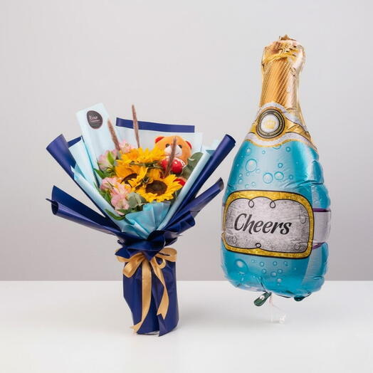 Coffret cadeau ourson tournesol | RC-C607