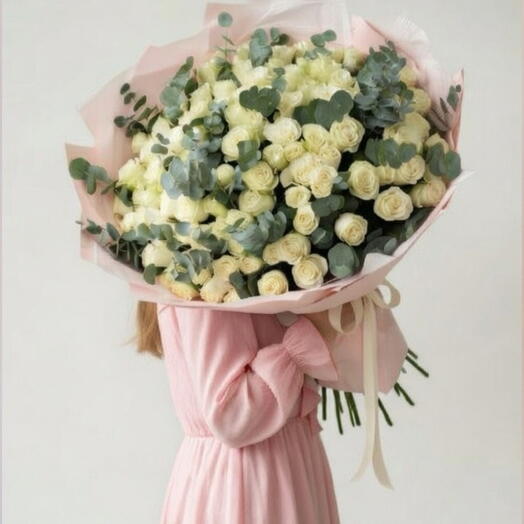 Букет кремовых роз