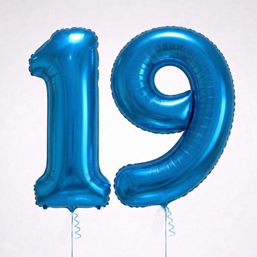 Number 19 Blue Helium Balloon 40 Inch – Giant Party Balloon | UAE