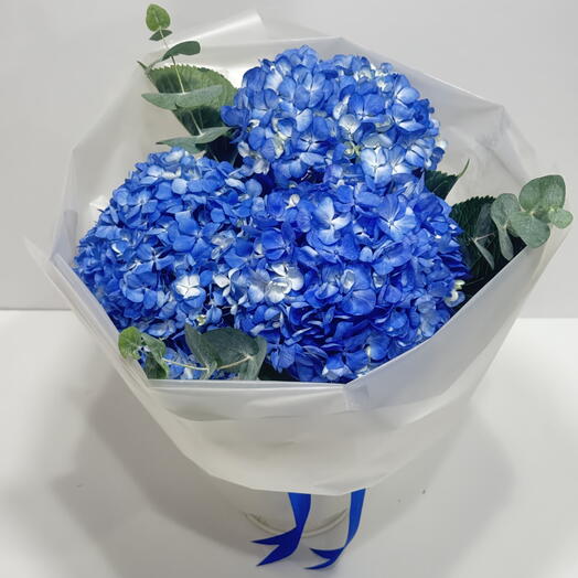 Ramo de 3 hortensias azules