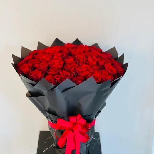 Bouquet de roses rouges éternelles