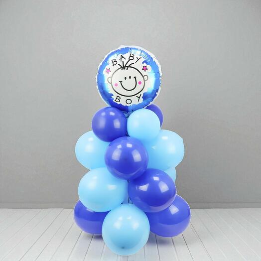 Стойка из воздушных шаров для мальчика